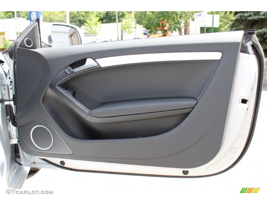 2011 Audi S5 4.2 FSI quattro Coupe Black Silk Nappa Leather Door Panel Photo #53307795