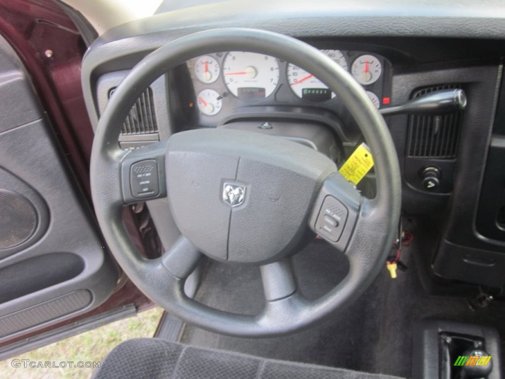 2004 Dodge Ram 2500 SLT Regular Cab 4x4 Dark Slate Gray Steering Wheel Photo #53308032