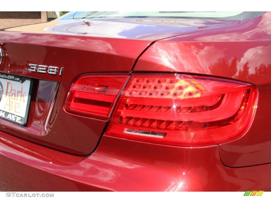 2011 3 Series 328i xDrive Coupe - Vermillion Red Metallic / Beige photo #22