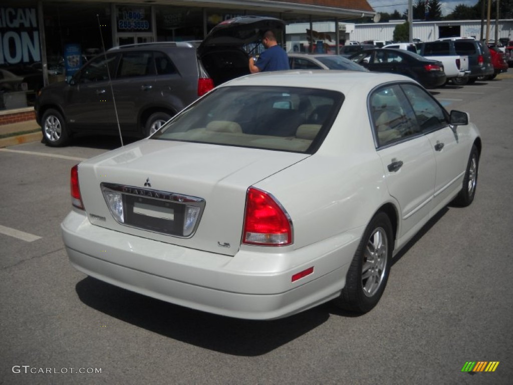 2002 Diamante LS - Platinum White Pearl / Brown/Tan photo #3