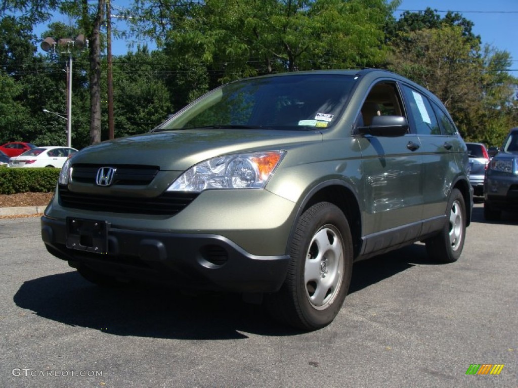 2008 CR-V LX 4WD - Green Tea Metallic / Ivory photo #4