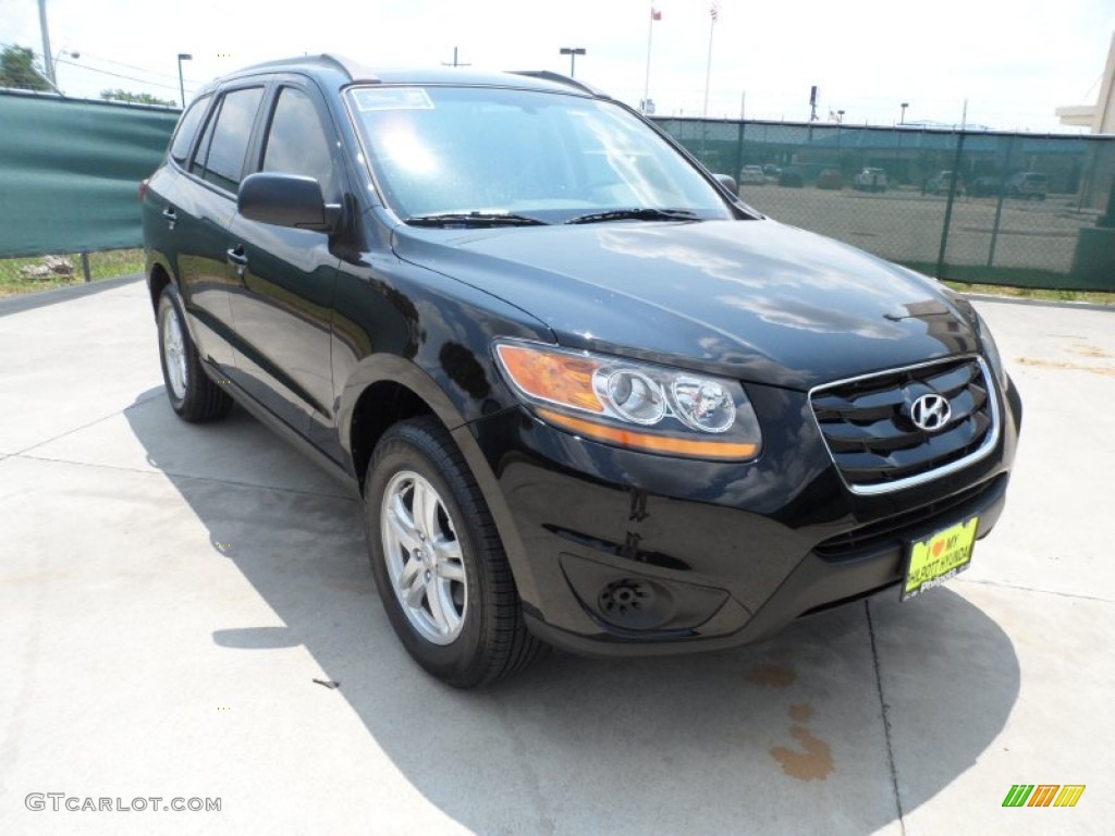 2011 Santa Fe GLS - Phantom Black Metallic / Gray photo #1