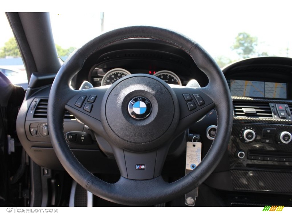 2008 BMW M6 Coupe Black Steering Wheel Photo #53311272