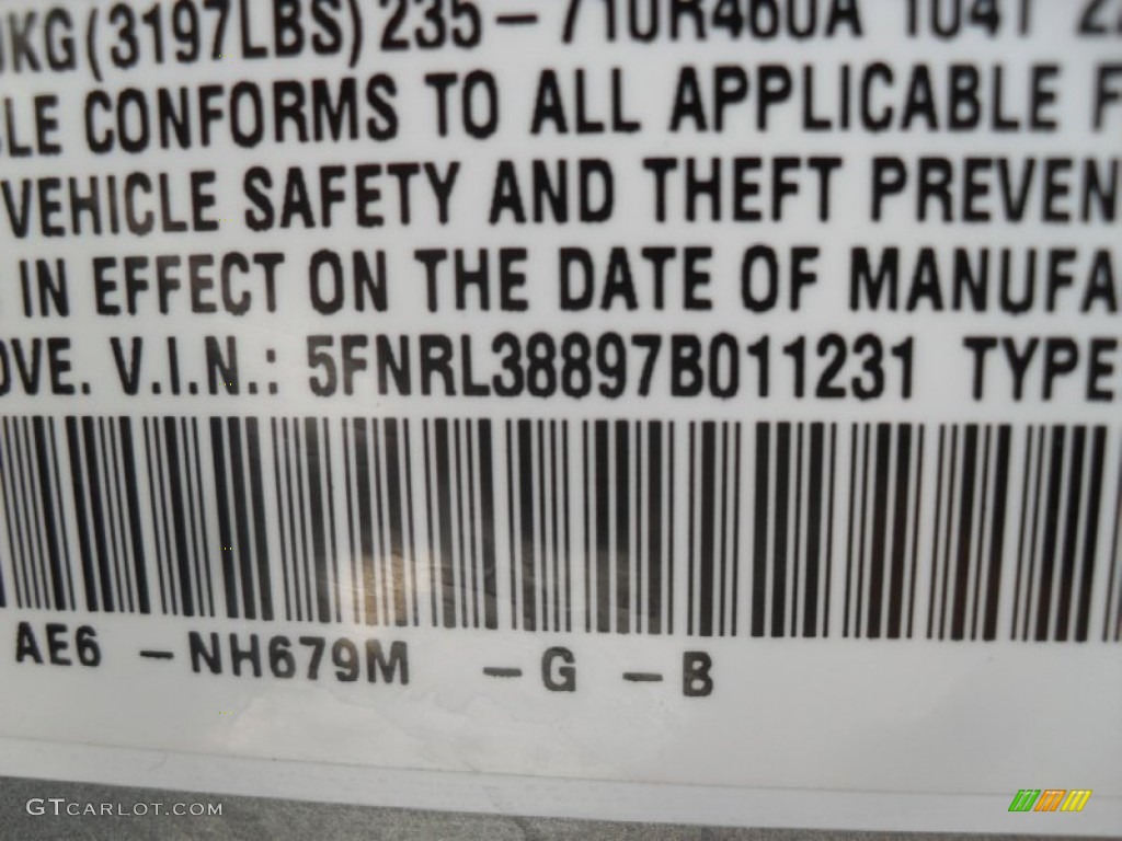 2007 Odyssey Touring - Ocean Mist Metallic / Gray photo #9