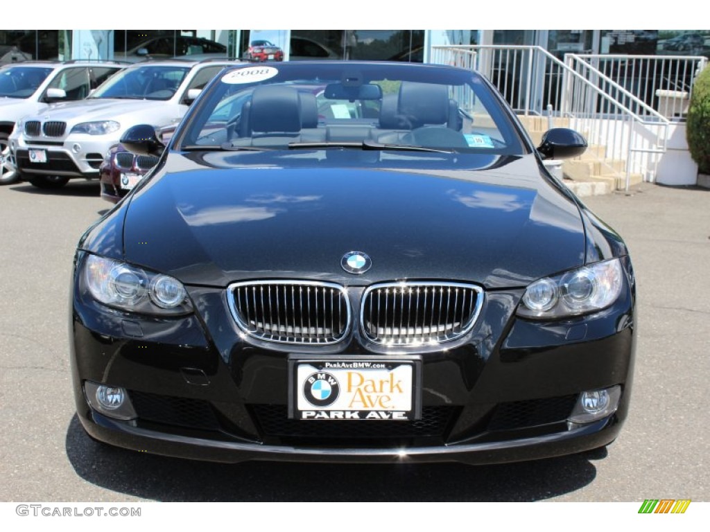 2008 3 Series 328i Convertible - Jet Black / Black photo #2