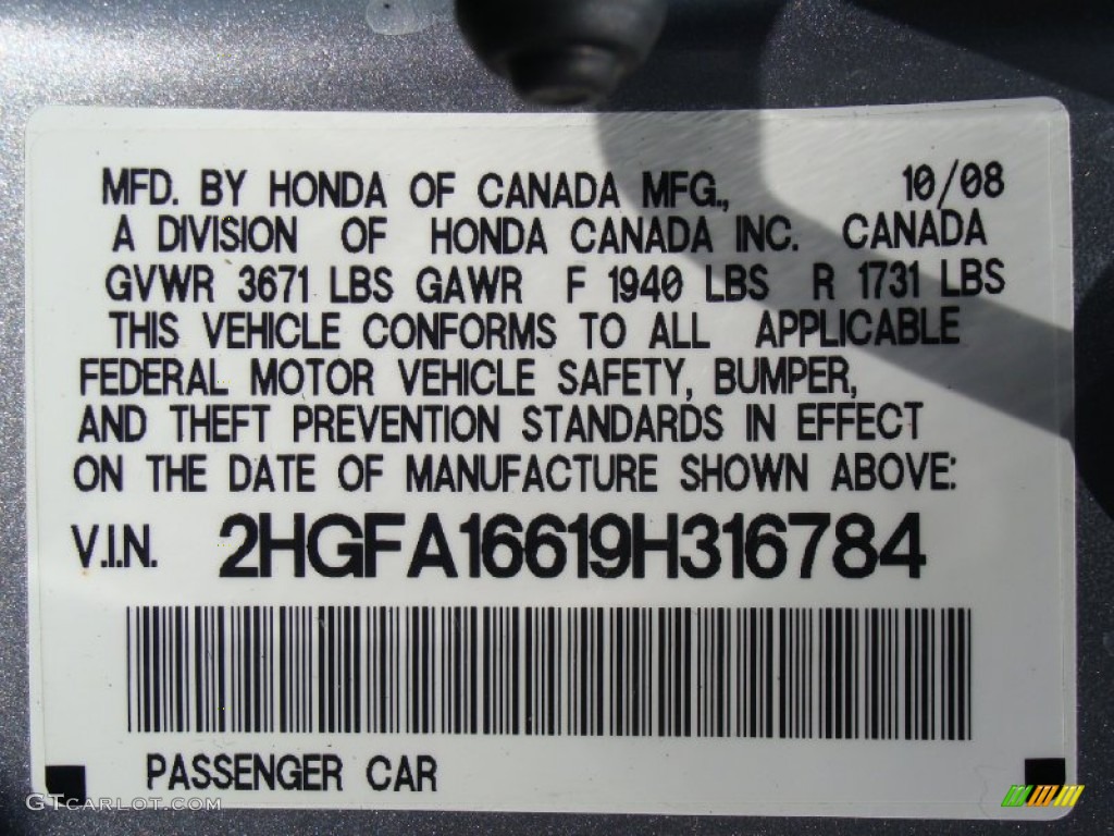 2009 Civic LX-S Sedan - Alabaster Silver Metallic / Black photo #28