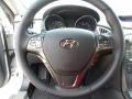 Brown Leather 2012 Hyundai Genesis Coupe 3.8 Grand Touring Steering Wheel