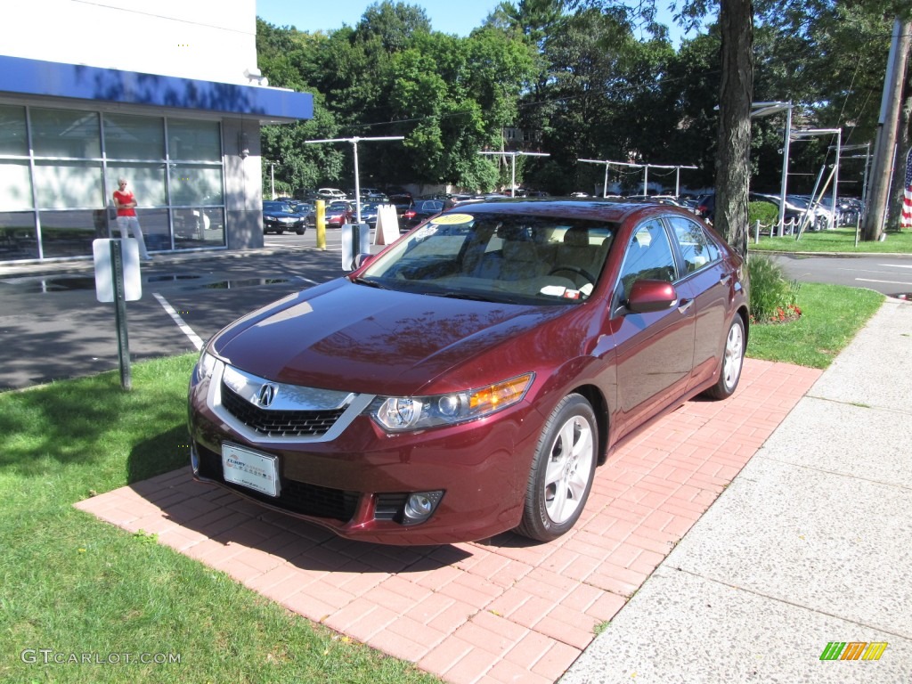 2010 TSX Sedan - Basque Red Pearl / Parchment photo #1