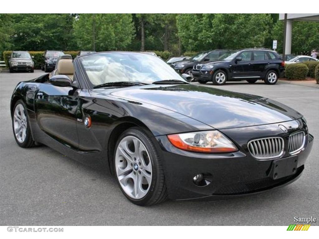 2004 Z4 3.0i Roadster - Jet Black / Dark Beige photo #1