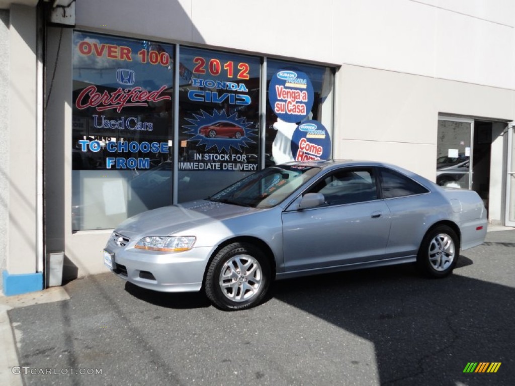 2002 Accord EX V6 Coupe - Satin Silver Metallic / Charcoal photo #2