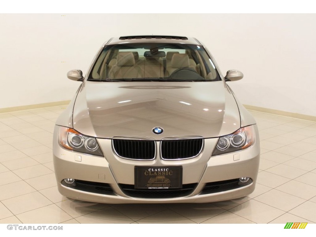 2007 3 Series 328xi Sedan - Platinum Bronze Metallic / Beige Dakota Leather photo #2