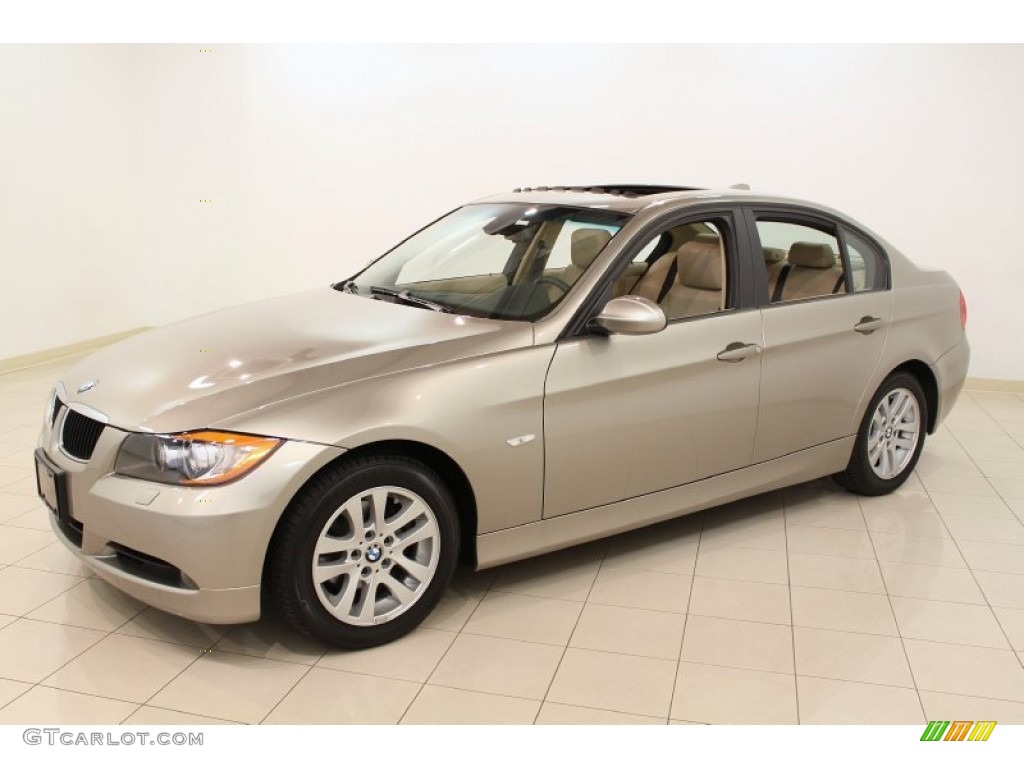 2007 3 Series 328xi Sedan - Platinum Bronze Metallic / Beige Dakota Leather photo #3