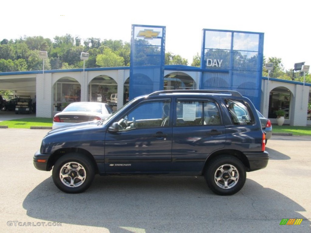 2000 Tracker 4WD Hard Top - Dark Blue Metallic / Medium Gray photo #2