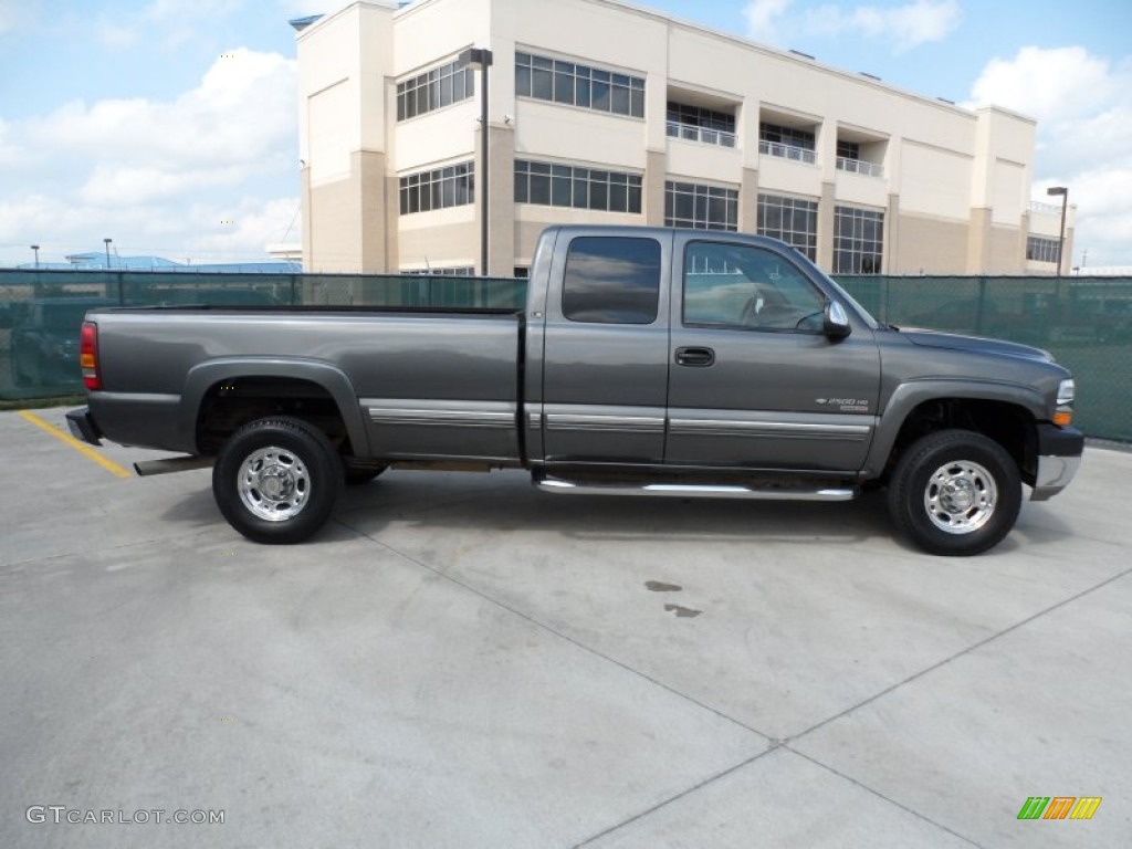 Medium Charcoal Gray Metallic 2002 Chevrolet Silverado 2500 LS Extended Cab Exterior Photo #53318052