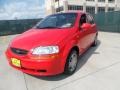 2004 Victory Red Chevrolet Aveo Hatchback  photo #7