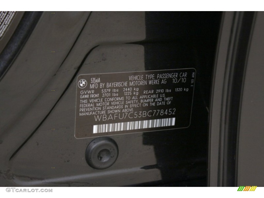 2011 5 Series 535i xDrive Sedan - Black Sapphire Metallic / Venetian Beige photo #39