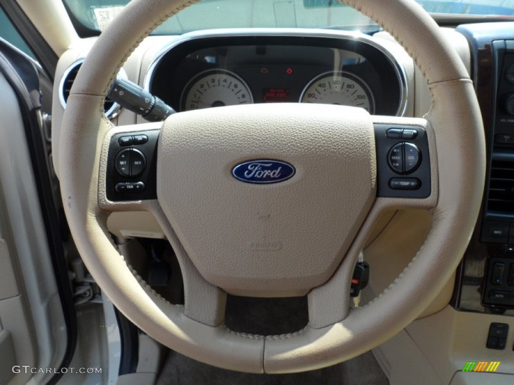 2006 Ford Explorer Limited Camel Steering Wheel Photo #53321536