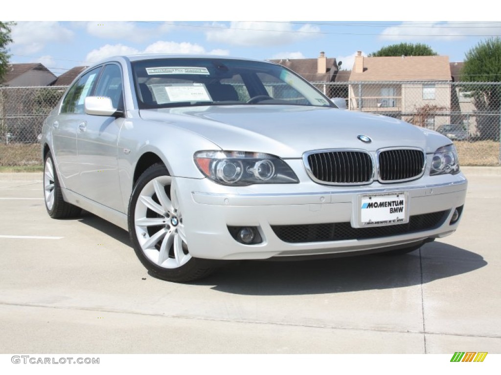 2008 7 Series 750Li Sedan - Titanium Silver Metallic / Black photo #1