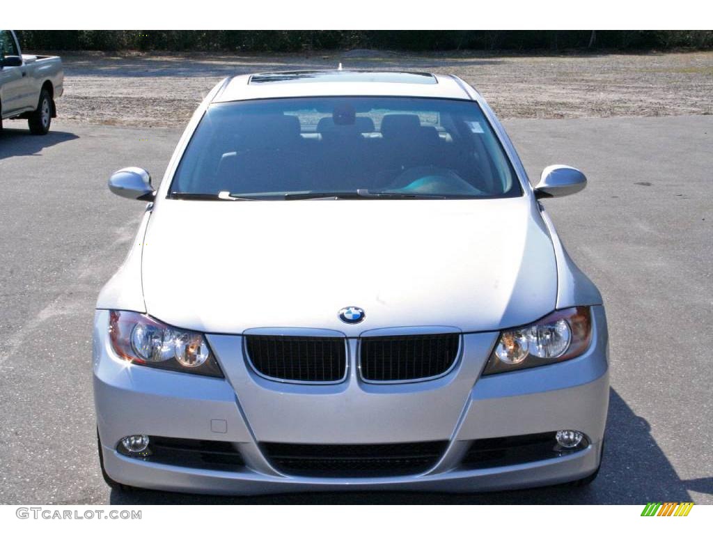 2006 3 Series 325i Sedan - Titanium Silver Metallic / Black photo #2