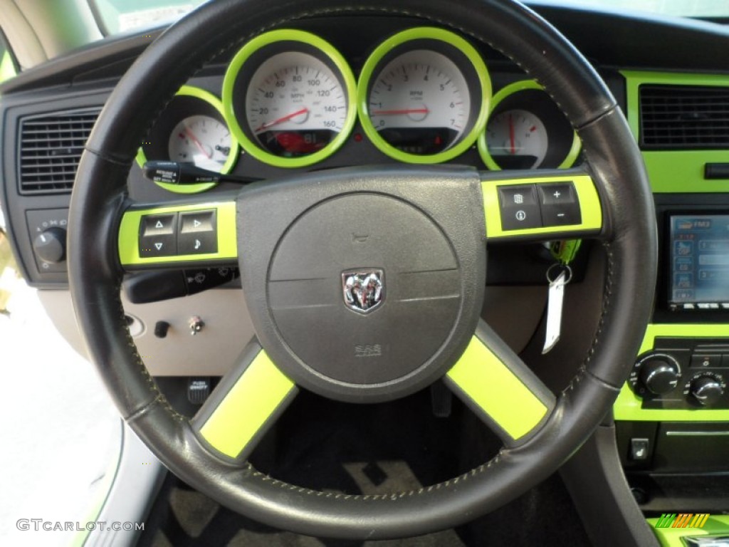 2007 Dodge Charger R/T Daytona Dark Slate Gray/Light Graystone Steering Wheel Photo #53322289