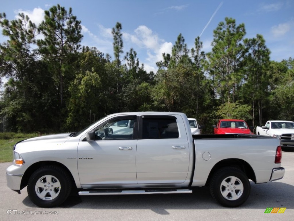 2010 Ram 1500 SLT Crew Cab - Bright Silver Metallic / Dark Slate/Medium Graystone photo #2