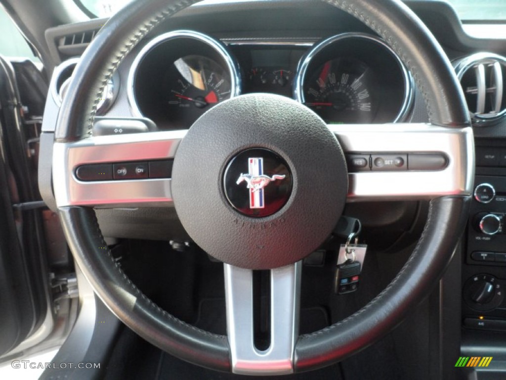 2008 Ford Mustang GT Premium Coupe Dark Charcoal Steering Wheel Photo #53322760