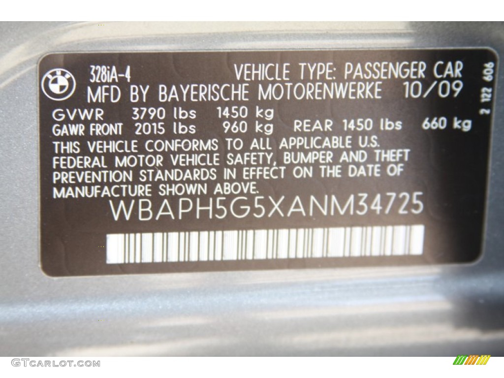 2010 3 Series 328i Sedan - Space Gray Metallic / Black photo #8