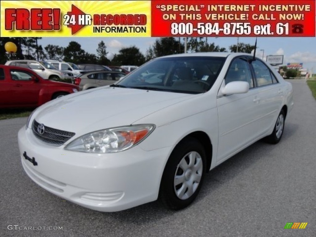 2003 Camry LE - Super White / Taupe photo #1