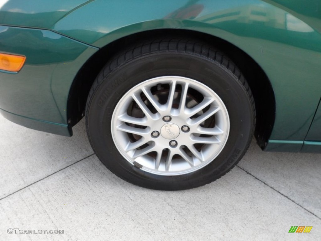 2000 Focus ZTS Sedan - Rainforest Green Metallic / Medium Parchment photo #12