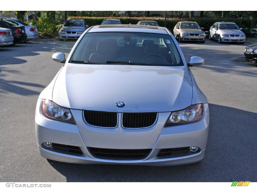 2006 3 Series 325i Sedan - Titanium Silver Metallic / Black photo #2