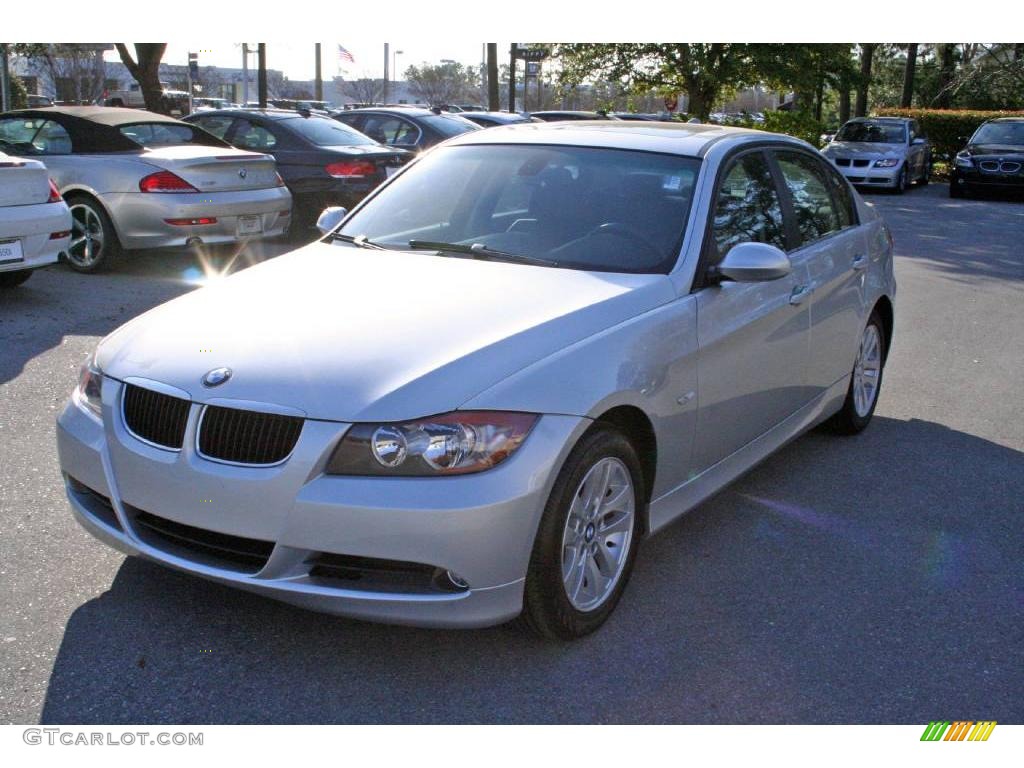 2006 3 Series 325i Sedan - Titanium Silver Metallic / Black photo #3