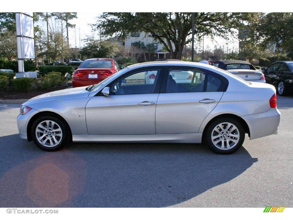 2006 3 Series 325i Sedan - Titanium Silver Metallic / Black photo #4
