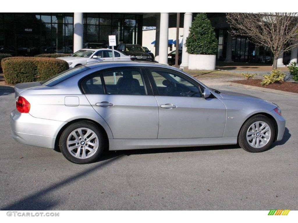 2006 3 Series 325i Sedan - Titanium Silver Metallic / Black photo #8