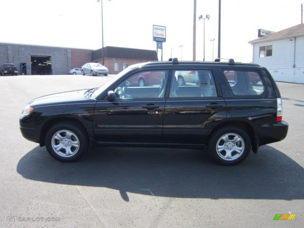 2007 Forester 2.5 X - Obsidian Black Pearl / Graphite Gray photo #4