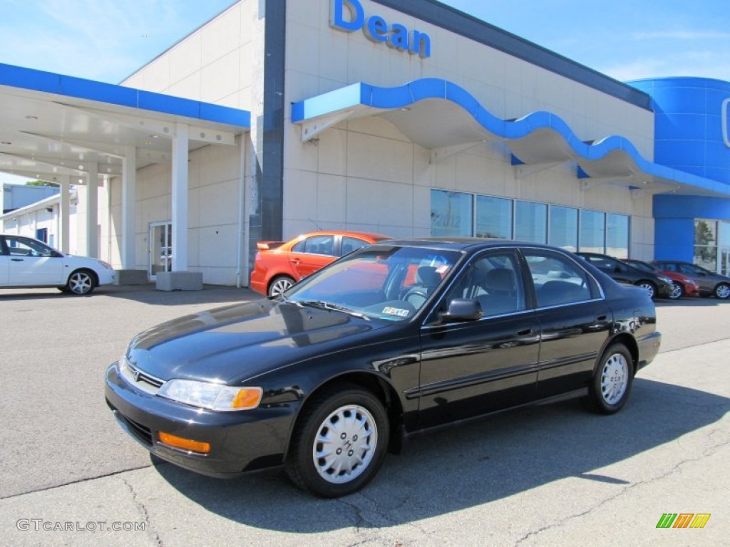 1997 Accord EX Sedan - Flamenco Black Pearl / Black photo #1