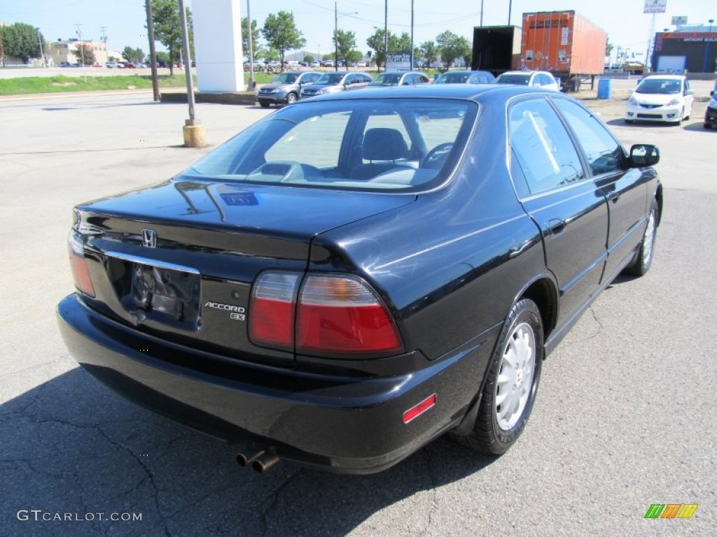 1997 Accord EX Sedan - Flamenco Black Pearl / Black photo #6