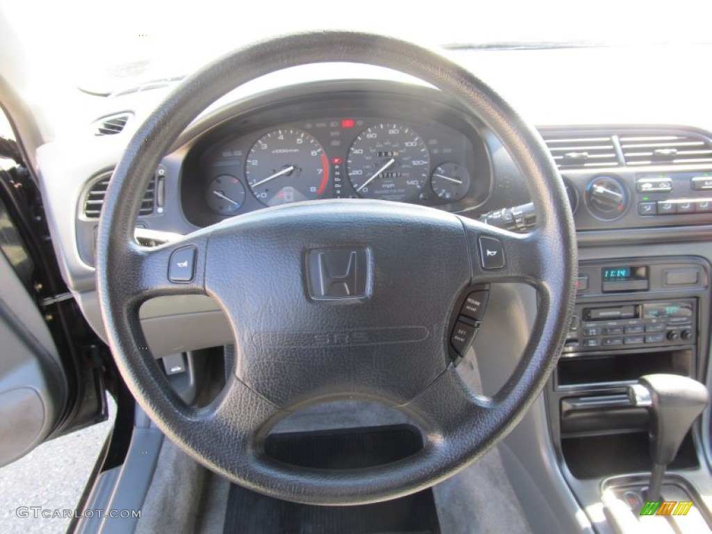 1997 Accord EX Sedan - Flamenco Black Pearl / Black photo #16