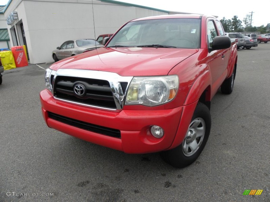 2005 Tacoma PreRunner Access Cab - Radiant Red / Graphite Gray photo #1