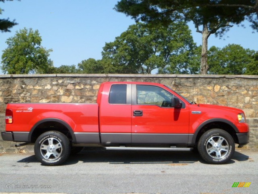 Bright Red 2007 Ford F150 FX4 SuperCab 4x4 Exterior Photo #53329155