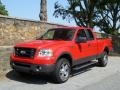 Bright Red 2007 Ford F150 FX4 SuperCab 4x4 Exterior