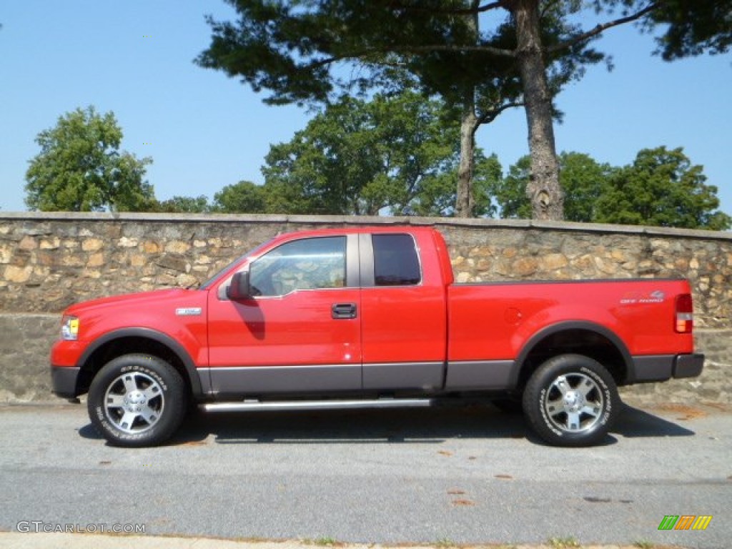 Bright Red 2007 Ford F150 FX4 SuperCab 4x4 Exterior Photo #53329203