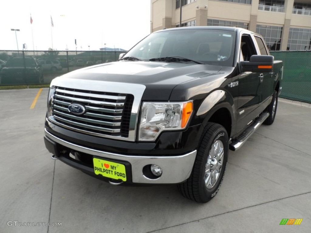 2011 F150 Texas Edition SuperCrew 4x4 - Ebony Black / Steel Gray photo #7