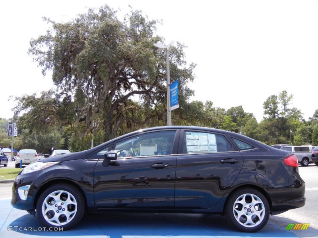 Tuxedo Black Metallic 2011 Ford Fiesta SEL Sedan Exterior Photo #53329530