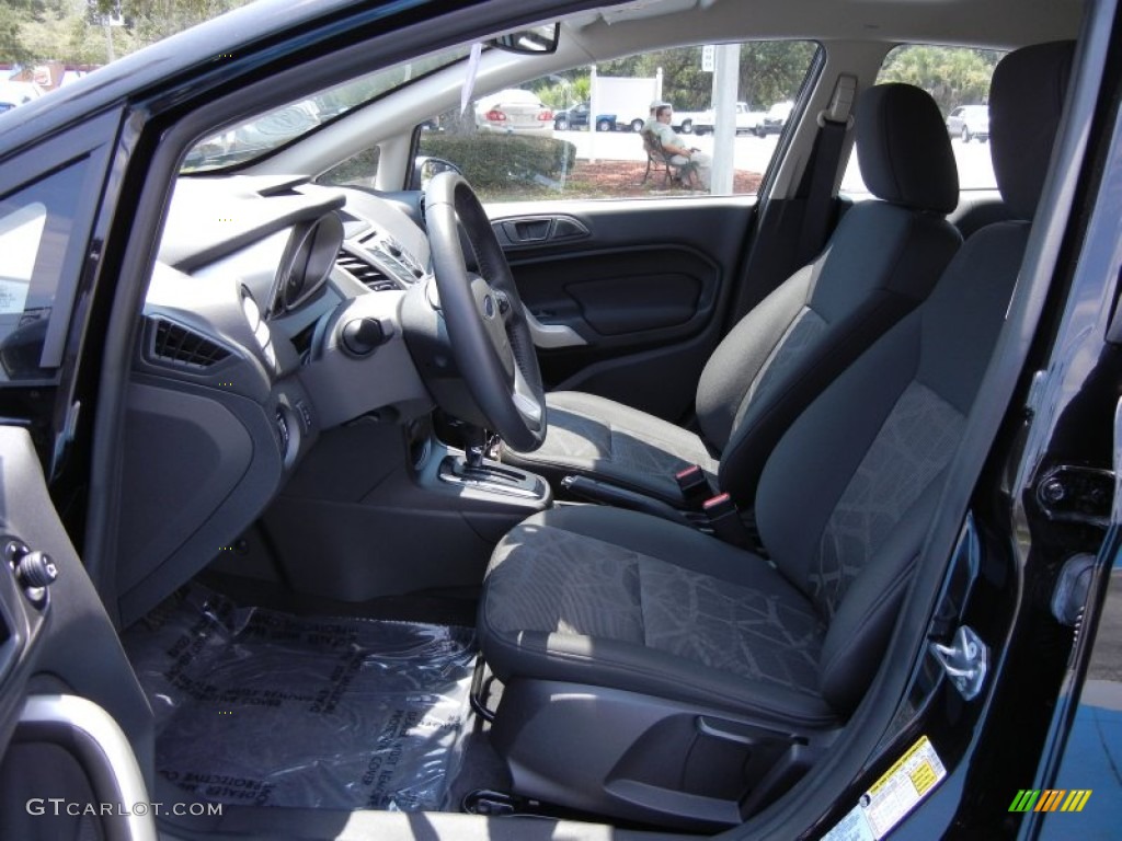 Charcoal Black/Blue Cloth Interior 2011 Ford Fiesta SEL Sedan Photo #53329575