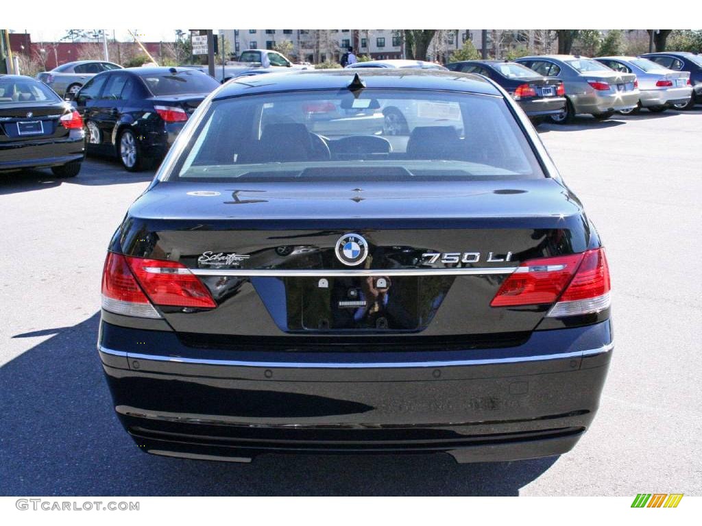 2006 7 Series 750Li Sedan - Jet Black / Black Nasca Leather photo #6