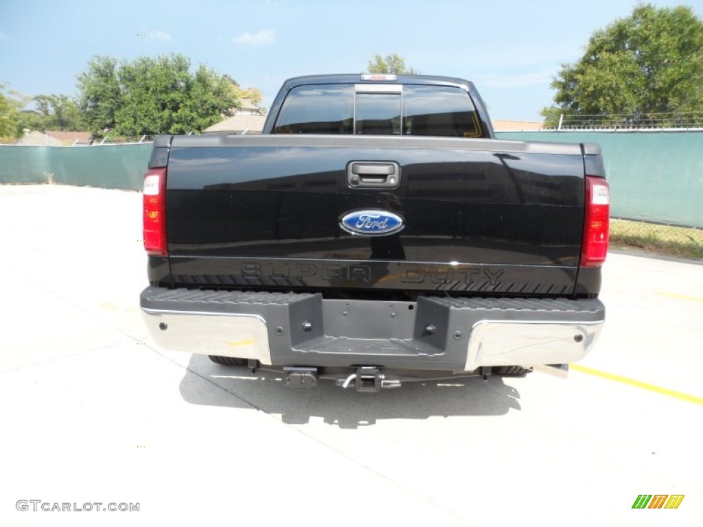 2012 F350 Super Duty Lariat Crew Cab - Black / Black photo #4