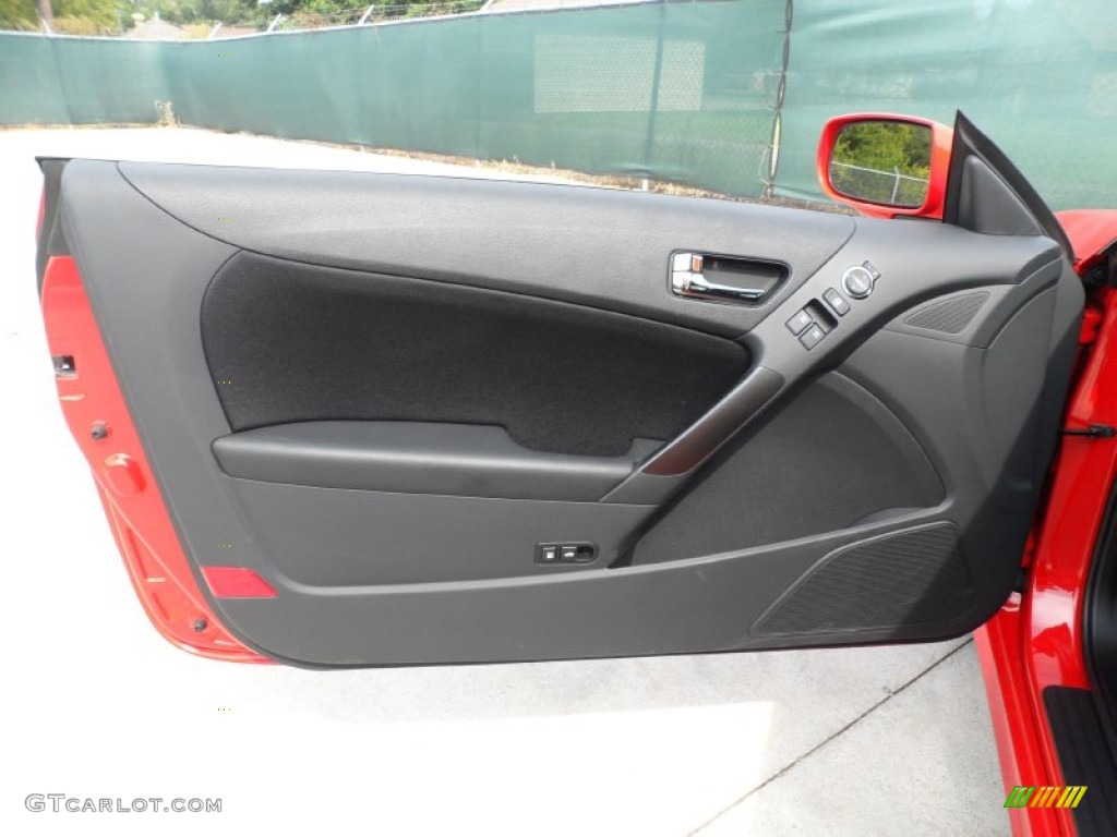 2012 Hyundai Genesis Coupe 2.0T Black Cloth Door Panel Photo #53337589