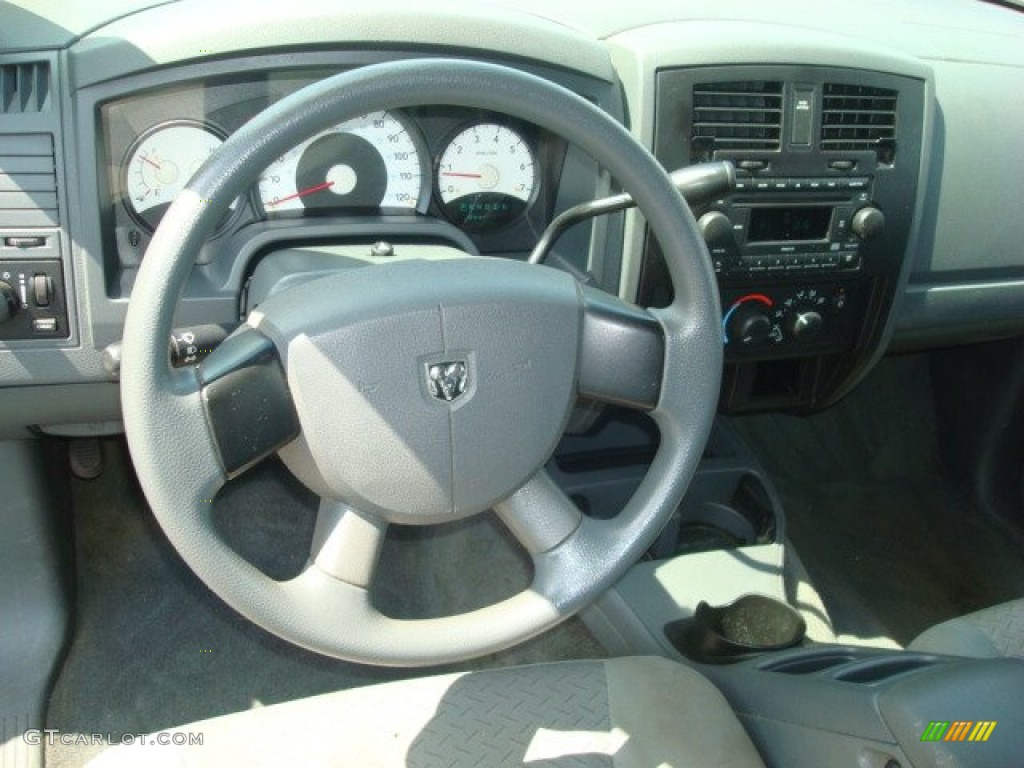 2007 Dodge Dakota ST Club Cab Medium Slate Gray Steering Wheel Photo #53338456
