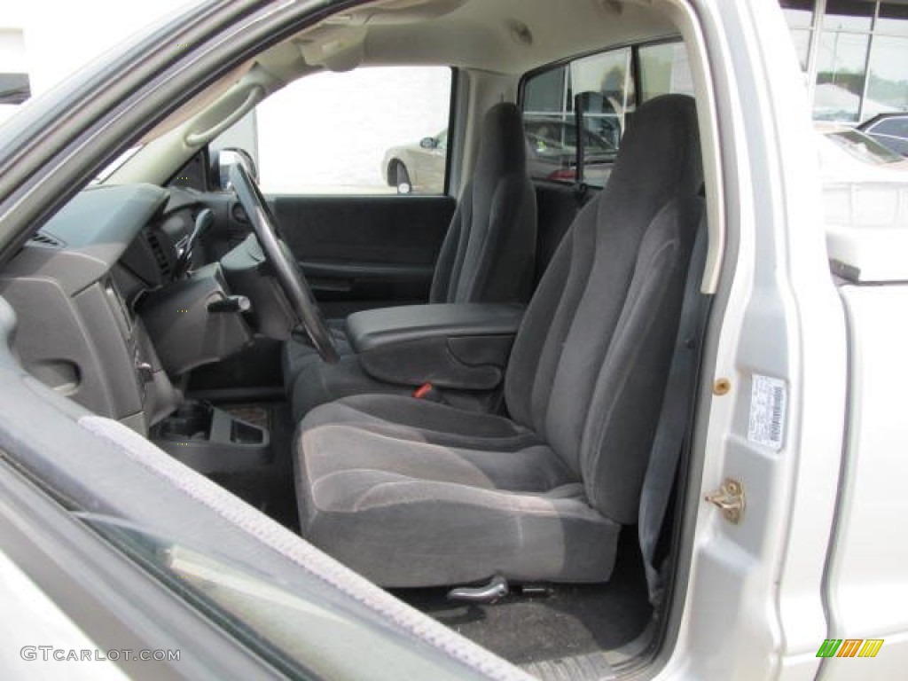 2002 Dakota Sport Regular Cab 4x4 - Bright Silver Metallic / Dark Slate Gray photo #14