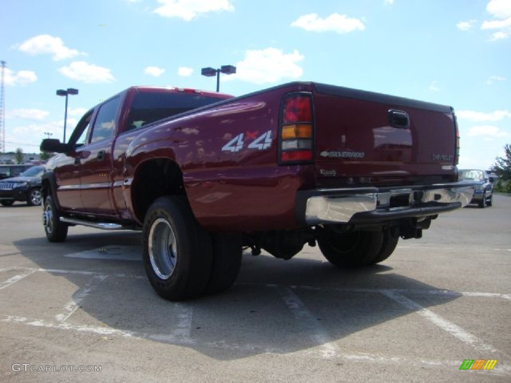 2005 Silverado 3500 LT Crew Cab 4x4 Dually - Sport Red Metallic / Dark Charcoal photo #3